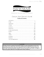 Предварительный просмотр 4 страницы NewMar Canyon Star 2021 Owner'S Manual