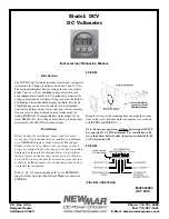 NewMar DCV Installation & Operation Manual предпросмотр