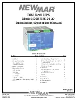 NewMar DIN-UPS 24-20 Installation & Operation Manual preview