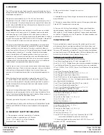 Preview for 2 page of NewMar DST-20A Installation & Operation Instructions