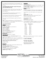 Preview for 5 page of NewMar DST-20A Installation & Operation Instructions