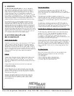 Preview for 3 page of NewMar PM-24-80 Installation And Operation Manual