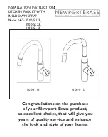 Предварительный просмотр 1 страницы Newport Brass 1500-5113 Installation Instructions