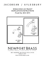 Newport Brass JACOBEAN 2473 Installation Instructions preview