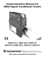 Preview for 1 page of Newport iDRX Series Communications Manual