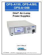 Newport ORIEL INSTRUMENTS OPS-A1000 User Manual предпросмотр