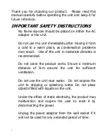 Preview for 4 page of NewStar DR111 Owner'S Manual