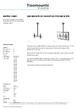 Preview for 1 page of NewStar Neomounts NMPRO-CMB1 Quick Start Manual