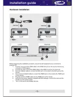 Preview for 5 page of NewStar NS121UTP/HDMI Installation Manual