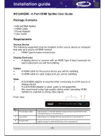 Preview for 3 page of NewStar NS124HDMI Installation Manual