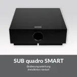 NewTec Design Audio SUB quadro SMART Installation Manual preview