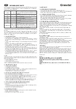 Preview for 4 page of Newtec 92 A1 Informative Note