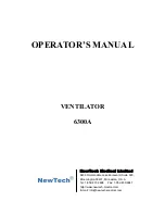 Preview for 1 page of Newtech 6300A Operator'S Manual