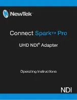 NewTek Connect Spark Pro Operating Instructions Manual предпросмотр