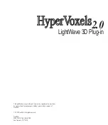 NewTek HyperVoxels 2.0 Manual предпросмотр