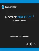 Предварительный просмотр 1 страницы NewTek NDI-PTZ1 Operating Instructions Manual