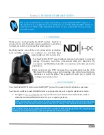 Предварительный просмотр 5 страницы NewTek NDI-PTZ1 Operating Instructions Manual