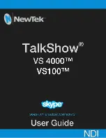 Preview for 1 page of NewTek Talkshow VS-100 User Manual