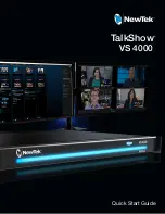 Предварительный просмотр 1 страницы NewTek TalkShow VS 4000 Quick Start Manual