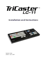 Предварительный просмотр 1 страницы NewTek TriCaster LC-11 Installation And Instructions Manual