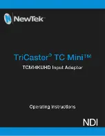 Предварительный просмотр 1 страницы NewTek TriCaster TC Mini TCMI4KUHD Operating Instructions Manual