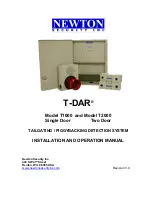 Предварительный просмотр 1 страницы Newton Security T-DAR T1000 Installation And Operation Manual