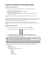 Preview for 13 page of Newton FW 5.00 Operating Instructions Manual