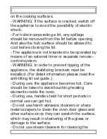 Preview for 6 page of Newworld NW 50GSO Blk/444443994 Operating And Installation Instructions