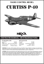 Nexa CURTISS P-40 Instruction Manual предпросмотр