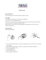 Preview for 1 page of Nexa ROMDT-810 User Manual