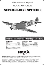 Nexa Royal Air Force Supermarine Spitfire Instruction Manual preview