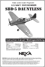 Nexa U.S NAVY DIVE BOMBER SBD-5 DAUNTLESS Instruction Manual preview