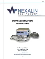 NEXALIN ADI Operating Instructions Manual предпросмотр