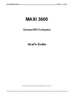 Preview for 1 page of Nexcom MAXI 3600 User Manual