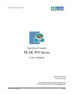 Предварительный просмотр 1 страницы Nexcom Peak 870VL2 User Manual