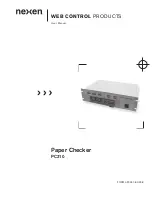 Nexen Paper Checker PC210 User Manua предпросмотр