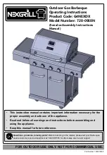 Предварительный просмотр 1 страницы Nexgrill 720-0958N Operating Instructions Manual