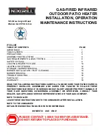 Nexgrill PTH-105 Installation, Operation & Maintenance Instructions Manual preview