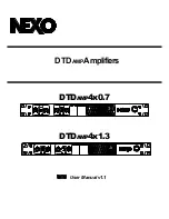 Preview for 1 page of Nexo DTDAMP4x0.7 User Manual