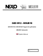 Preview for 1 page of Nexo GEO M12 Series System Manual