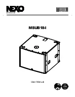 Preview for 1 page of Nexo MSUB18 Series User Manual