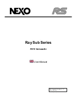 Nexo Ray Sub Series User Manual предпросмотр