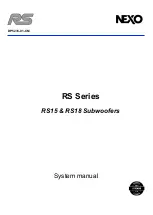 Preview for 1 page of Nexo RS Series System Manual