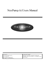 Preview for 1 page of NexPump Ai Single User Manual