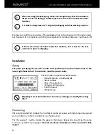 Preview for 8 page of Next Cooking Generation Waveco Use, Maintenance And Instructions Manual