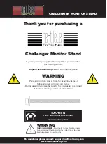 Preview for 2 page of Next Level Racing CHALLENGER MONITOR STAND Instruction Manual