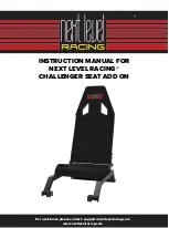 Next Level Racing CHALLENGER SEAT ADD ON Instruction Manual предпросмотр