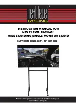 Preview for 1 page of Next Level Racing FREE STANDING SINGLE MONITOR STAND Instruction Manual