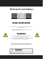 Preview for 2 page of Next Level Racing WHEEL STAND RACER Instruction Manual