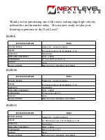 Preview for 2 page of Next Level CI-HV8 User Manual